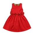 thumbnail image 2 of Little Girls Red Bow Detailed Dress 7, 2 of 2