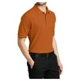 thumbnail image 4 of Yellow Rooster Male Silk Touch Polo Men Extended T-Shirts Texas Orange S, 4 of 7