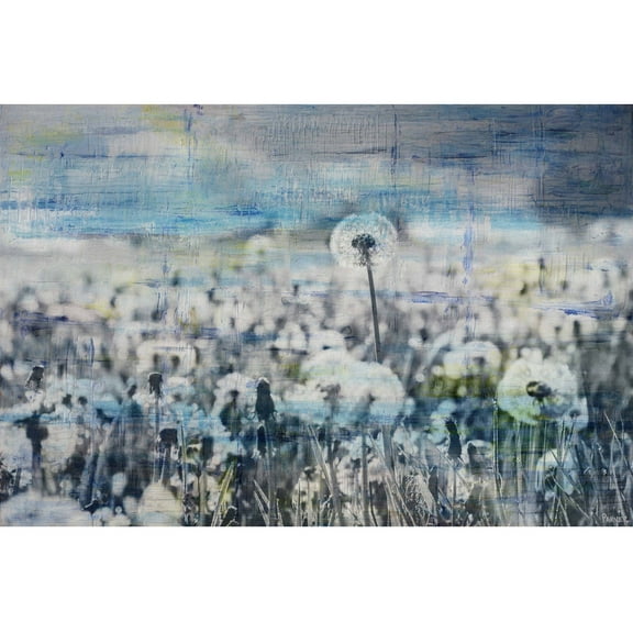 "Dandelion Sea" Painting Print on Wrapped Canvas