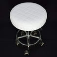 thumbnail image 2 of Round Barstool Cover - Waterproof PU Padded Seat with Elastic Protectors, Relieves Pressure - Diam 13" (Thk 2") White, 2 of 9
