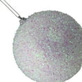 thumbnail image 3 of Northlight 4.5" Iridescent Bristled Christmas Ball Ornament - White/Green, 3 of 5