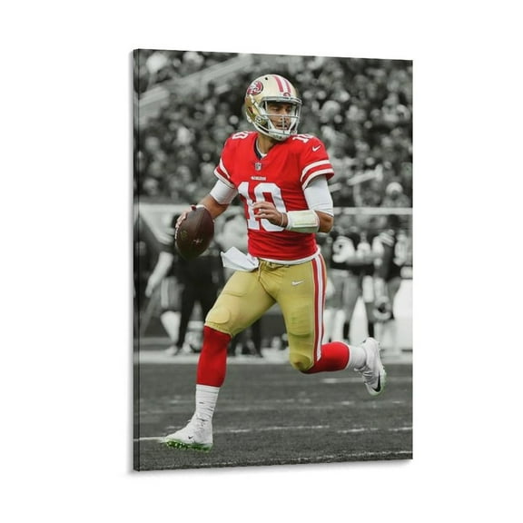 Jimmy Garoppolo Art Poster Room Aesthetic Poster Print Art Wall Painting Canvas Posters Gifts Modern Bedroom Decor 24x36inch(60x90cm)