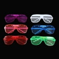 thumbnail image 2 of Paquete de 20 gafas LED, 6 colores, gafas con luz, persianas, barras luminosas, gafas de sol LED para fiesta, para niños y adultos, que brillan en la oscuridad, regalos de fiesta, juguetes, 2 of 3