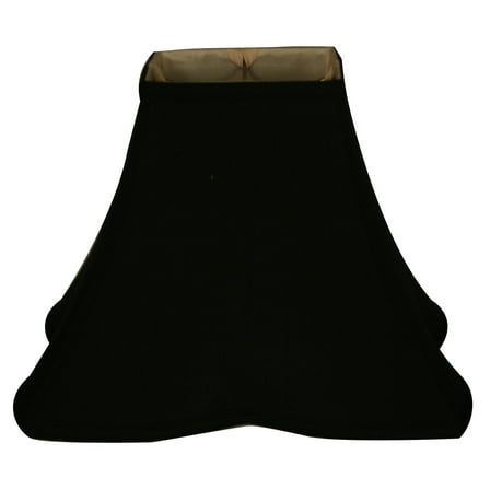Royal Designs 16" Sharp Corner Fancy Square Lamp Shade Black
