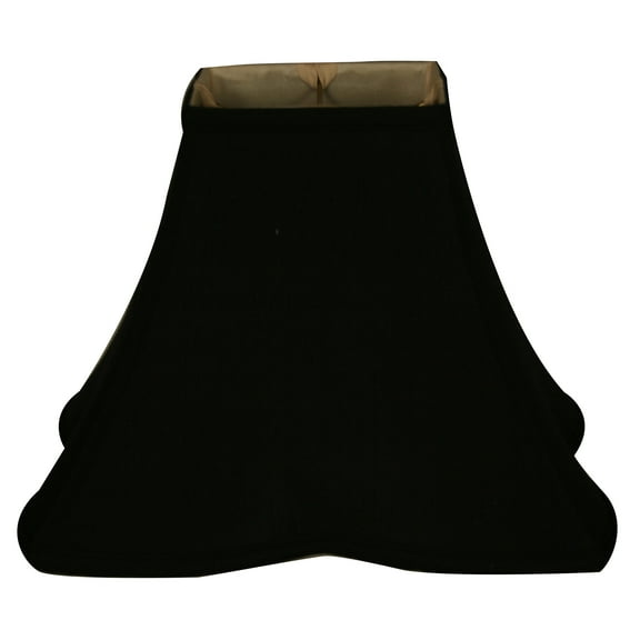 Royal Designs 16" Sharp Corner Fancy Square Lamp Shade Black