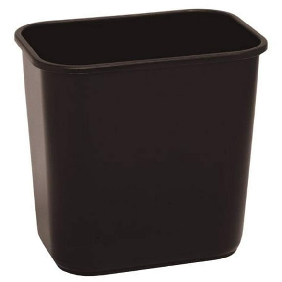 Continental 1358BN, Brown Plastic Co-mmercial Rectangular Wastebasket, 13-5/8 quart Capacity, 11-1/4" Length x 8-1/4" Width x 12-1/4" Height (Case of 12)