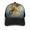 thumbnail image 3 of Yiaed Vintage Compass Print Baseball Cap Dad Hat Polo Style Plain Blank Adjustable Size, 3 of 5