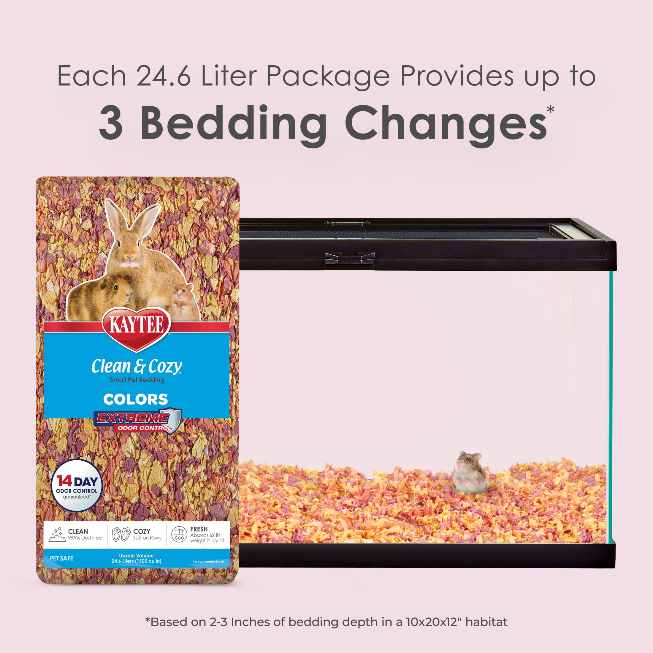 Kaytee Clean & Cozy Colors Bedding Sunset 24.6 Liters
