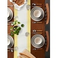 thumbnail image 5 of Eucalyptus Yellow Burlap Cotton Table Runner 18x72 Inches Long, Stripes Bottle Flower Cactus Plant Farmhouse Table Runners, Outdoor Dining Tablecloths Decor for Baby Shower/Party/Wedding, 5 of 6