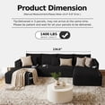 thumbnail image 3 of Liaroo 134.7" U-Shaped Modular Sectional Sofa with Chaise, Cloud Boneless Couch for Living Room, Apartment & Theater Room, No Assembly Required, 3 of 12