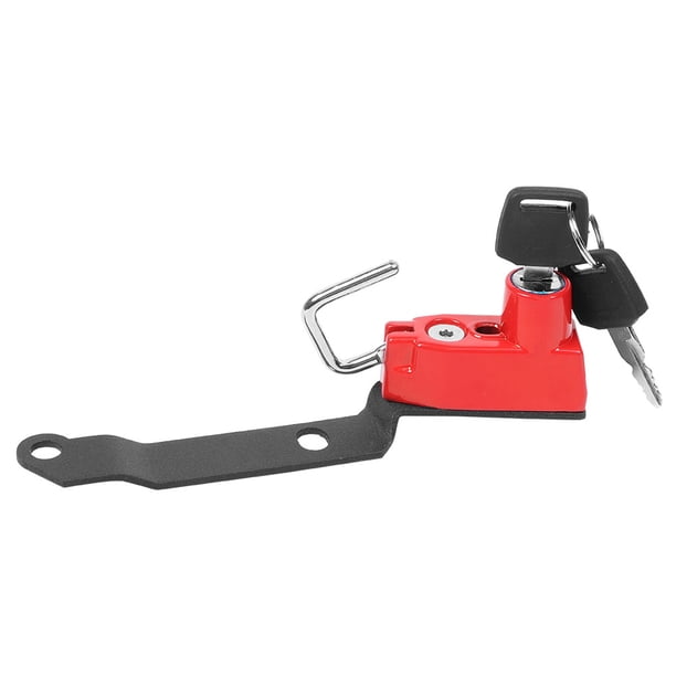 Cerradura de casco de seguridad antirrobo de aleación de aluminio para Yamaha MT25 MT03 YZF R25 R3 2014-2019 Modificación de motocicleta (rojo)