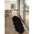 thumbnail image 2 of eCarpetGallery Faux Fur Rug for Bedroom, Fluffy Rug for Living Room, Supersoft, Bedside, Floor Mat, Sofa Seat Cover, 2' x 6', Black, 2 of 4