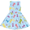 thumbnail image 4 of Sleeveless Girls Dress with Bunny and Butterfly Print Easter Crew Neck Casual Fit Soft Fabric for Daily Wear and Parties, 4 of 5