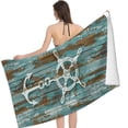 thumbnail image 2 of PHYHOO Microfiber Beach Towel, Vintage Wooden Large Oversized Beach Towel Lightweight Quick Dry Soft Absorbent Bath Towel, Sand Free Towel for Swimming Travel Sports 30x60in, 2 of 8