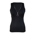 thumbnail image 4 of Lovebay Womens Zip Henley Sleeveless Shirts Slim Fit Zipper Scoop Neck Ribbed Knit Tank Tops S-2XL, 4 of 6