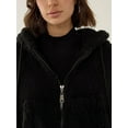 thumbnail image 6 of Plush Crop Jacket with Zipper Collar, 6 of 6