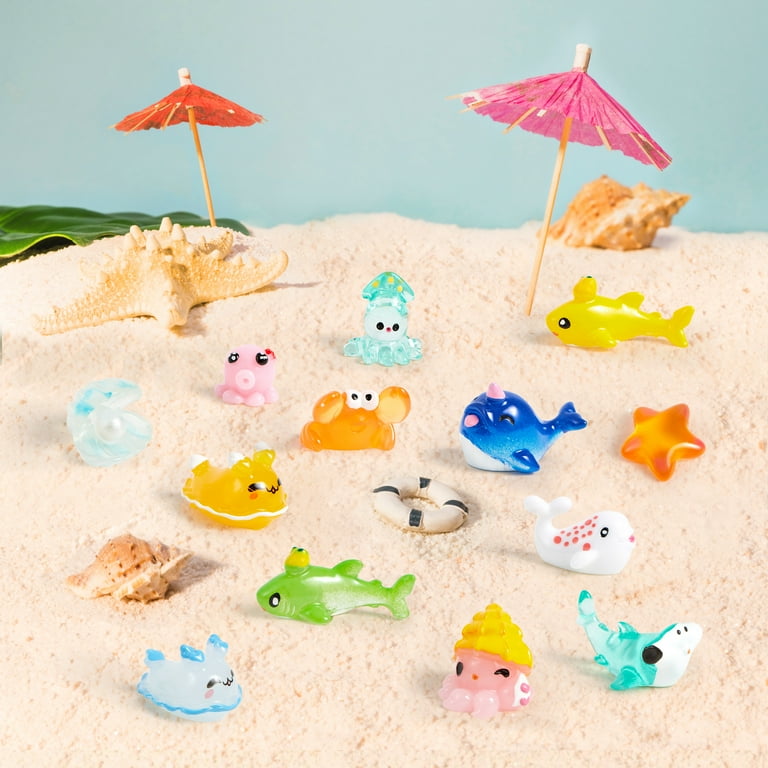 32 Stuks Mini-figuren Oplichtend In Het Donker - Oceaan Hars Oceaandieren Miniatuur Zeedieren Aquarium Tuindecoratie Doe Het Zelf Kunsthandwerk