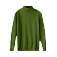 thumbnail image 4 of Women's Turtleneck Shirts Knit Pullover Sweater Long Sleeves Tops Midweight Thermal Underwear Blouse Dark Green XL, 4 of 6