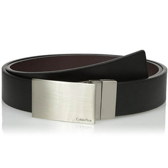 Calvin Klein Men's Calvin Klein Round Edge Plaque Buckle 32mm Reversible Belt