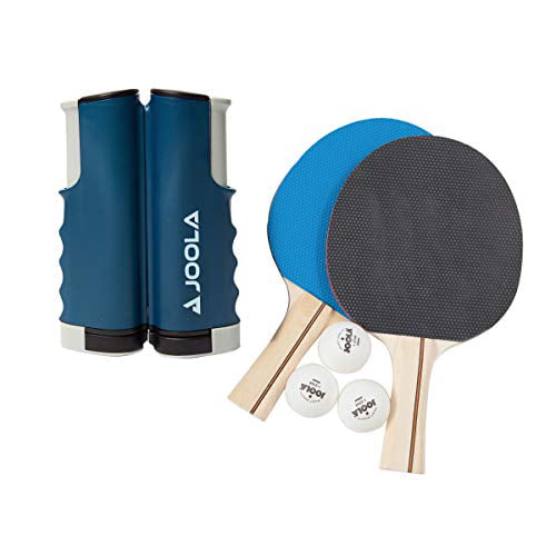 Ping Pong Paddle Set with Retractable Table Tennis Net 4 Professional Paddles