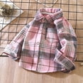 thumbnail image 3 of GYRATEDREAM Baby Boys Plaid Jacket Toddler Kids Long Sleeve Lapel Button down Pocketed Shirts Coats Shacket Cardigan Top for 13 Months-7 Years, 3 of 8