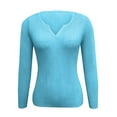 thumbnail image 5 of JJHGVB Thermal Sweater for Women Long Sleeve Sweaters for Women Fall Sweaters for Women Basics Tops Cute Sweaters Women's Fashion Knit Sweater for Women Sky Blue S, 5 of 6