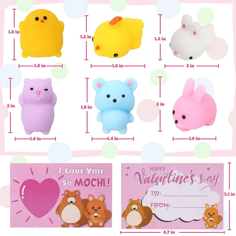  Valentines Gifts For Kids, Valentines Cards With 28 Pcs Squishy  Toys School Valentines Exchange Gifts Classroom Prizes Boys Girls Valentine  Kawaii Squishies With Hearts Box Party Favors For kids 4-8 