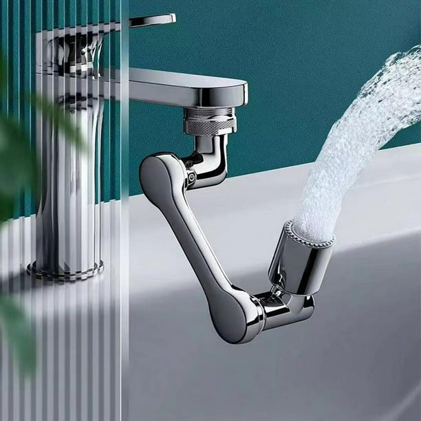 Rallonge de robinet pivotant à 1080 degrés 2 sorties d'eau