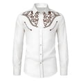 thumbnail image 2 of CAIXIA Boys Long Sleeve Chambray Shirt Western Cowboys Pearl Snap Button Down Shirts, 2 of 4