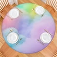 thumbnail image 2 of Dreamy Pastel Sky Round Fitted Tablecloth with Elastic Edge,Dining Table Cover Waterproof,Outdoor Round Tablecloth for Camping,Dining,Indoor and Outdoor, 2 of 7