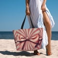 thumbnail image 6 of Pofeuu Retro Bow Print Beach Bag,Waterproof Sandproof Beach Tote Bag, Large Capacity Foldable Beach Bags for Women, 6 of 7