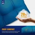 thumbnail image 4 of WINSOON 49x20x5 Inch Adirondack Chair Cushion Set of 2, Thickened and High Back Chair Cushion-Dark Blue, 4 of 7