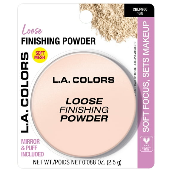 L.A. COLORS Loose Finishing Powder, Includes Mirror & Puff, 0.088 oz
