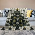 thumbnail image 2 of Orinice Christmas Tree Gold Stars Lace Warm Lightweight Blanket Soft Fleece Throw Blanket for All Seasons - Ideal Decor for Living Rooms, Sofas, and Beds 60x80in, 2 of 6