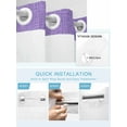 thumbnail image 5 of No Hook Cloth Fabric Shower Curtain with Snap in Liner, Lavender Burlap Texture Waterproof Shower Curtains Set with See Through Top Window, Farmhouse Vintage Lavender Bath Curtains Shower 72"x84", 5 of 6