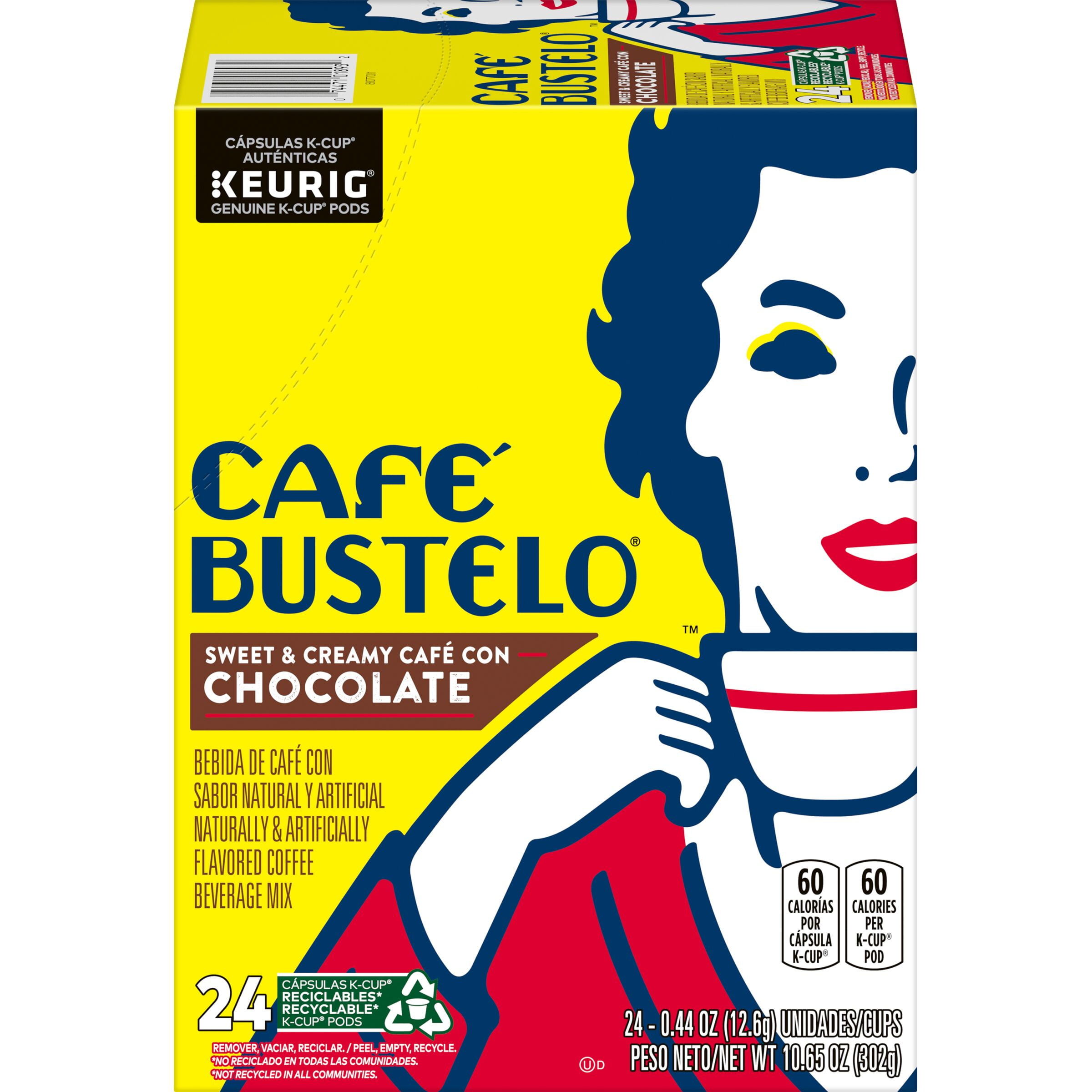 Cafe Bustelo KCup Coffee Pods, Cafe Con Chocolate, 10.66