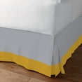 thumbnail image 2 of D.N.G. BEDDINGS 1 Piece Split Corner Two Tone Tailored Bed Skirt, Queen Size 21 Inch Deep Pocket, 800 Thread Count, 100% Egyptian Cotton, Solid Silver/Gold Color., 2 of 3