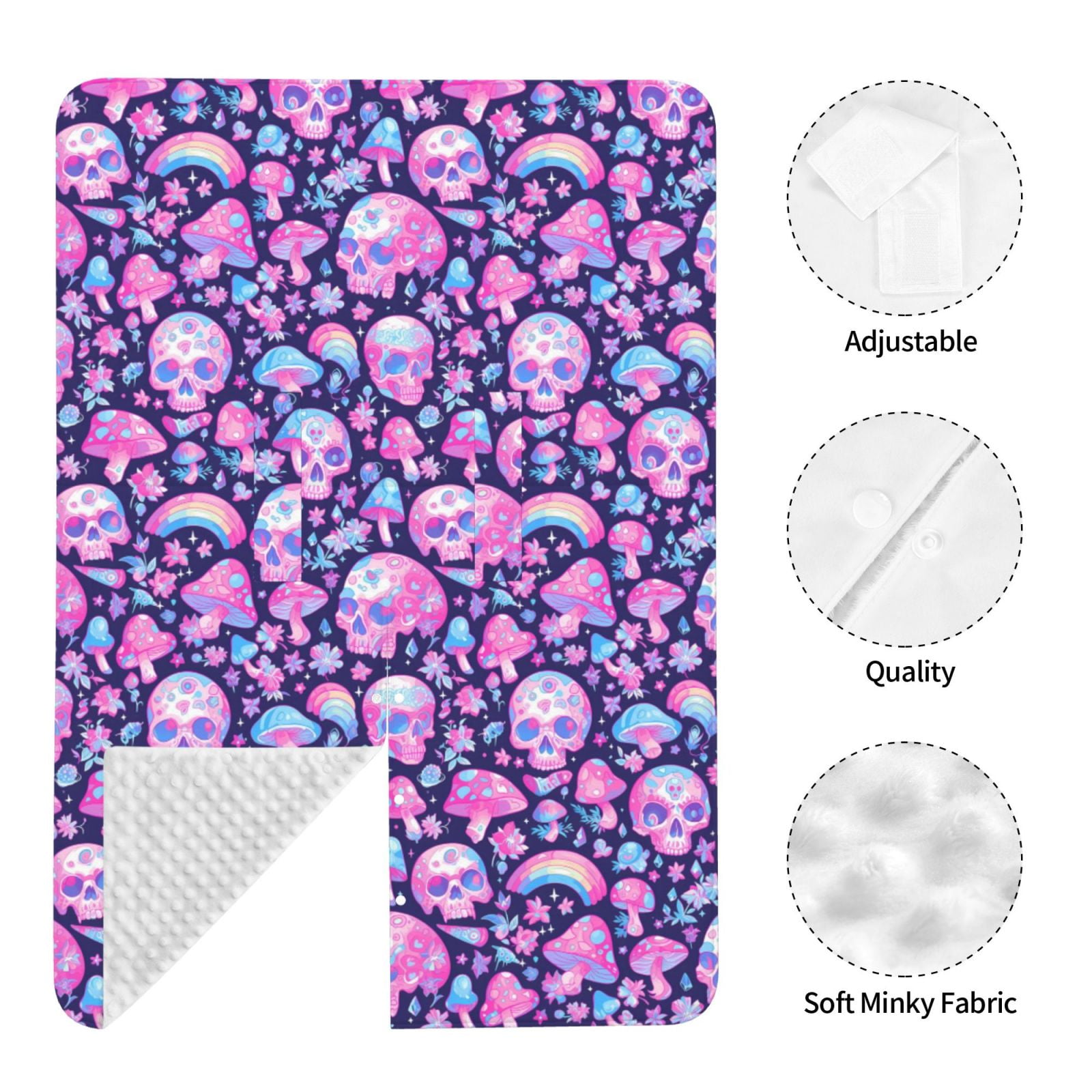 Car Seat Cover Baby - pink Skull rainbow mushroom Breathable Infant Car Seat Cover for Baby Carseat, Lightweight Comfort Baby Essentials Must Haves Newborn Stuff for Girl Boy