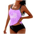 thumbnail image 2 of Summer Fashion One Piece Tankini Swimwear for Womens Plus Size Loose Drawstring Split Swimsuit, 2 of 4