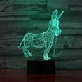 thumbnail image 2 of Donkey Animal Toys 3D Illusion Night Light Smart Touch Lamp, Creative RGB Led Lamps, Christmas Birthday Decorations Gifts for Boys and Girls, Party Decor, 16 Colors, 2 of 7