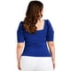 thumbnail image 3 of Blusa escote cuadrado Roman Fashion /Tallas Extras, 1823 (Azul rey) azul 38 Roman Fashion BL-GR-1823-REY, 3 of 6