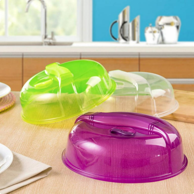  Plastic Microwave Plate Cover Spatter Guard with Steam Vented  Clear Lid (1): Micro Wave Food Cover: Home & Kitchen