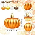 thumbnail image 2 of KUAZOU 16 Pcs Fall Pumpkin Hanging Ornament Thanksgiving Tree Decorations Mini Pumpkin Ball Decorations Farmhouse Fall Ornaments for Small Tree for Autumn Thanksgiving Halloween Christmas, 2 of 6