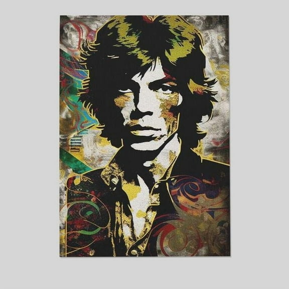 Music Poster - Mick Jagger 80s 90s Retro Style - Size 24x36 - Postora