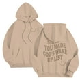 thumbnail image 2 of Christian Hoodies for Men 2025 Smile You Made God's Wake Up List Hoodie with Pockets Hooded Sweatshirt Pullover Tops, 2 of 6