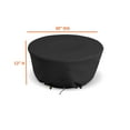 thumbnail image 5 of Covers & all Round Fire Pit Cover, Heavy Duty 18 Oz Waterproof UV & Weather Resistant for Patio Lawn Garden Backyard Outside, with Drawstrings (30"Diameter x 12"H, Black), 5 of 7