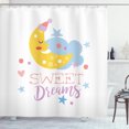 thumbnail image 1 of Ambesonne Saying Shower Curtain, Stars and Moon, 69"Wx84"L, Multicolor, 1 of 3