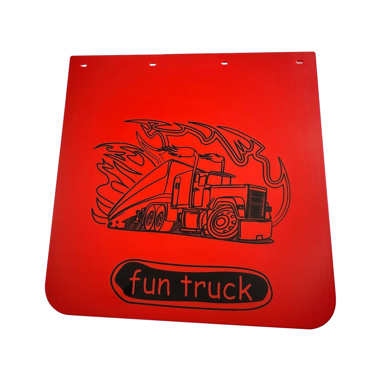 BST BSSP 2PCS 24"x24" Red Straight Heavy Duty Polymer Mud Flaps, Universal Splash Mud Guard Mudflap for Semi Trucks Tractor Trailer