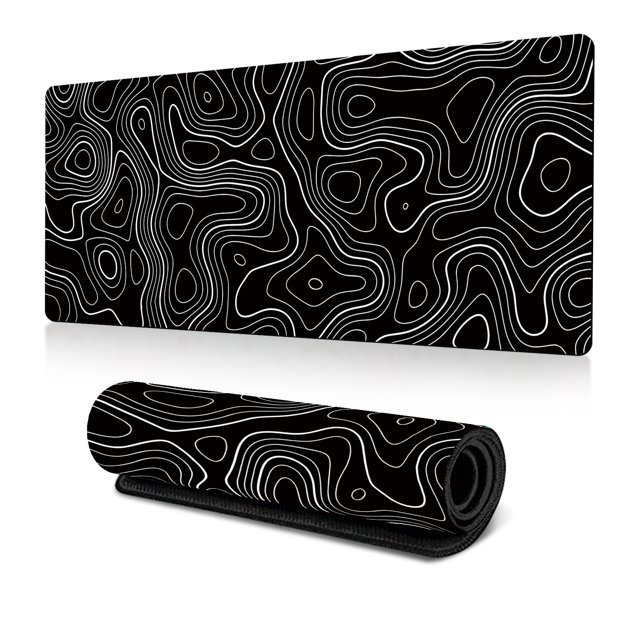 Alfombrilla de ratón grande para juegos, 900 x 400 mm, diseño de camuflaje morado, para chica, regalo, dibujos animados abstractos, XXL, para ordenador, PC, gamer, alfombrilla de ratón para escri