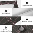 thumbnail image 6 of Spring Floral Outdoor Rug for Patio/Deck/Porch, Non-Slip Large Area Rug 3 x 5 Ft, Vintage Bohemia Flowers Leaves Bows Black Indoor Outdoor Rugs Washable Area Rugs, Camping Rug Carpet Runner, 6 of 8